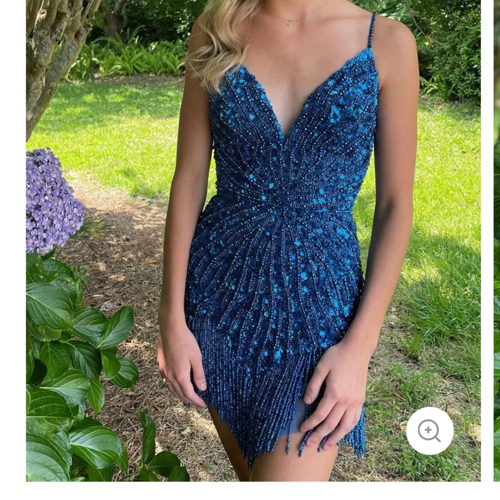 Blue eras tour midnights themed dress